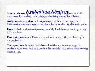 Emphasizes time on task 