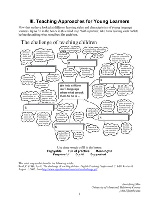 Best practice to teaching english for young learners by jshin | PDF