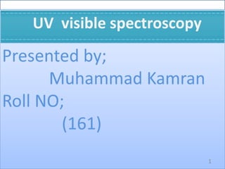 UV visible spectroscopy

1

 