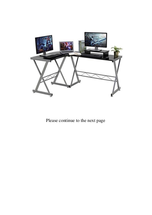 Best Price Computer Desk Lasuavy L Shaped Large Corner Pc Laptop Stu