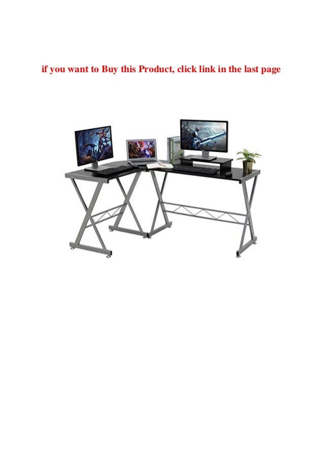 Best Price Computer Desk LASUAVY LShaped Large Corner PC Laptop Study