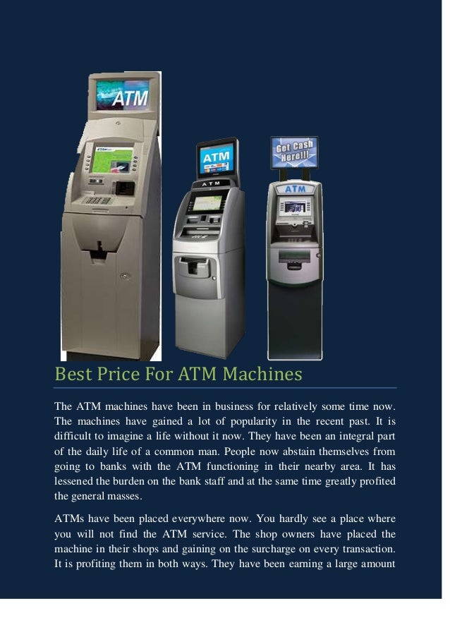 Best price for atm machines