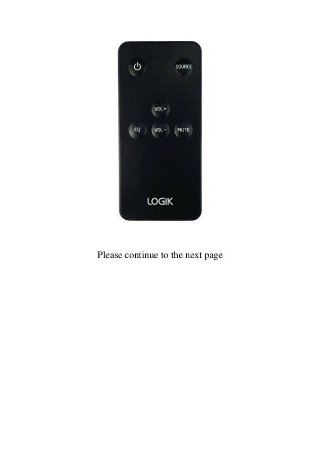 logik soundbar remote