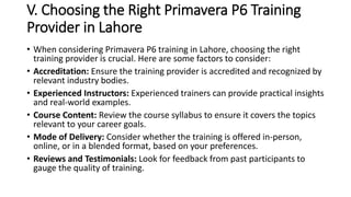 Best Primavera P6 Training in Lahore.pptx
