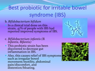 Best Probiotic For Irritable Bowel Syndrome | PPTX