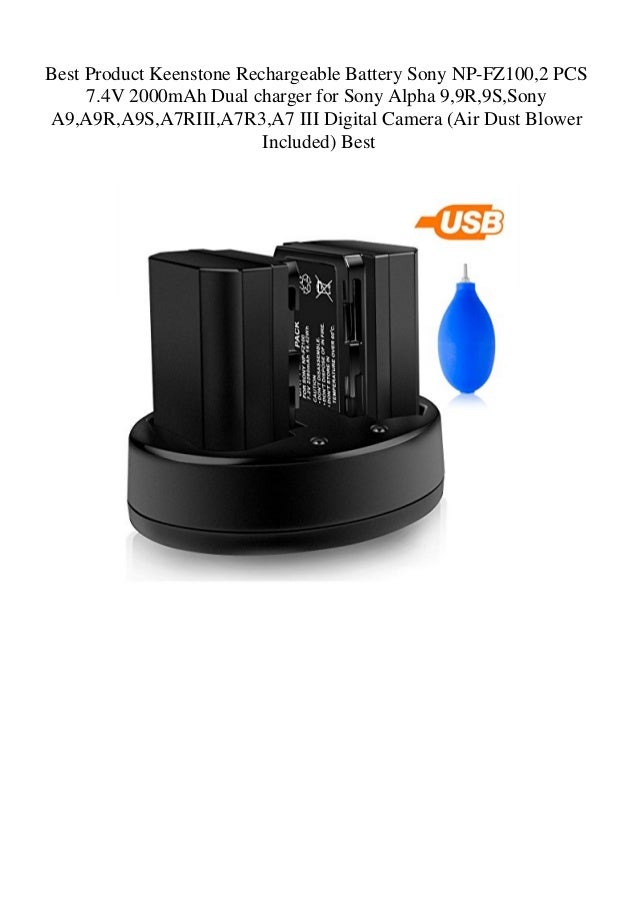 Best Product Keenstone Rechargeable Battery Sony NPFZ100 2 PCS 7.4V