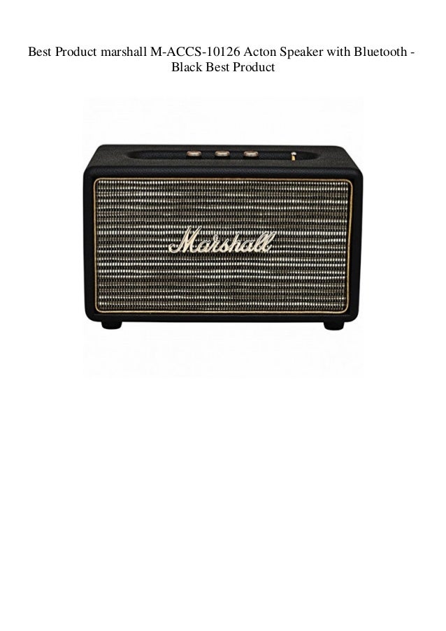 marshall speaker bluetooth 2.1 acton black