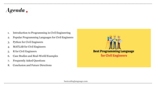 Best Programming Language for Civil Engineers | PPTX