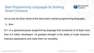 Best programming languages to build smart contracts | PPT
