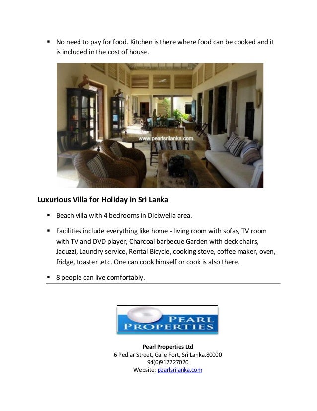 Best property to rent in sri lanka for perfect holiday rentals