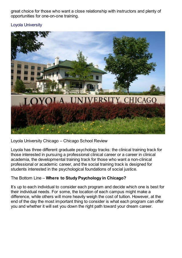 Best Psychology Program in Chicago