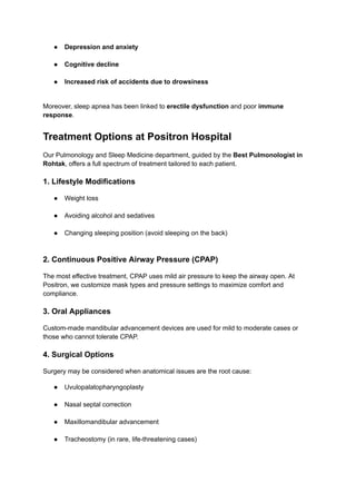 Obstructive Sleep Apnea: Causes, Symptoms & Treatment in Rohtak | PDF