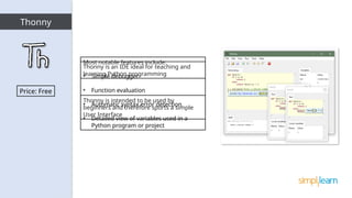 Best Python IDE in AI and Data Analytics | PPTX