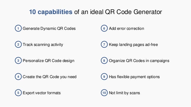 Best QR Code Generator 2015: Comparison Chart slideshare