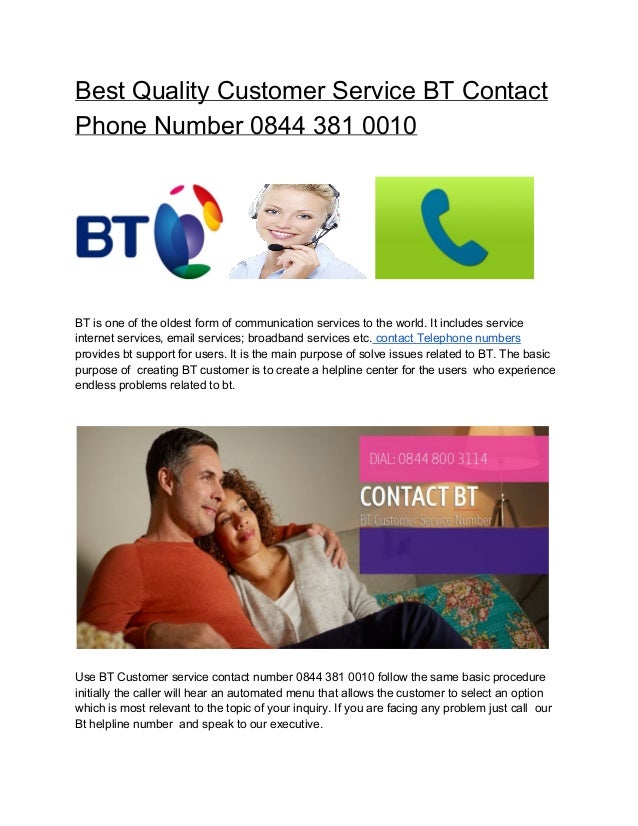Best quality customer service bt contact phone number 08443810010