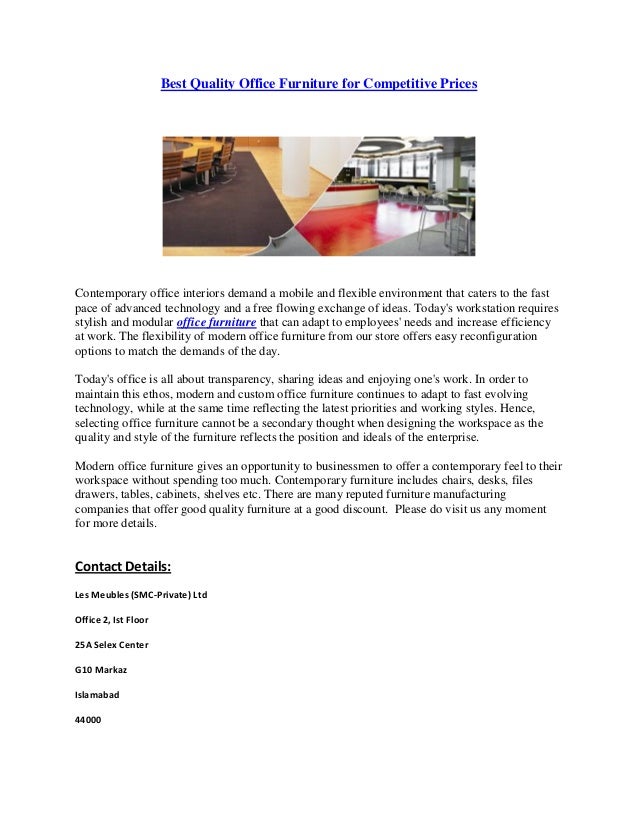Best Quality Office Furniture For Competitive Prices