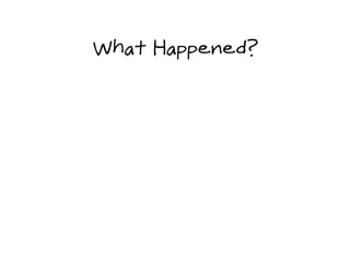 What Happened?
 