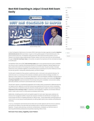 Best RAS Coaching In Jaipur | Rajasthali Group Of Institution | PDF