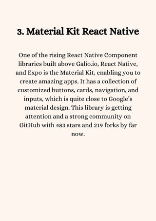 Best react native animation libraries & ui component of 2022 | PDF