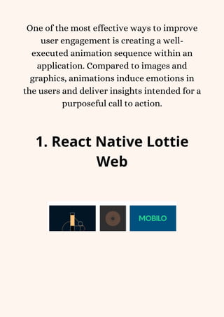 Best react native animation libraries & ui component of 2022 | PDF