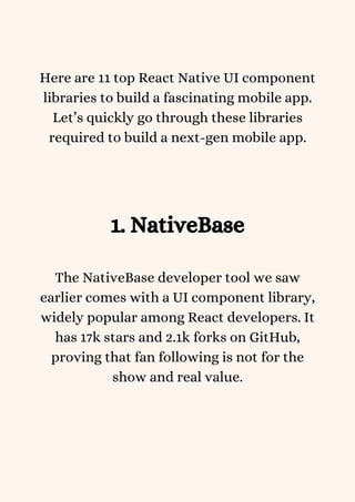 Best react native animation libraries & ui component of 2022 | PDF