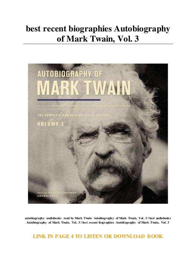 Best Recent Biographies Autobiography Of Mark Twain Vol 3
