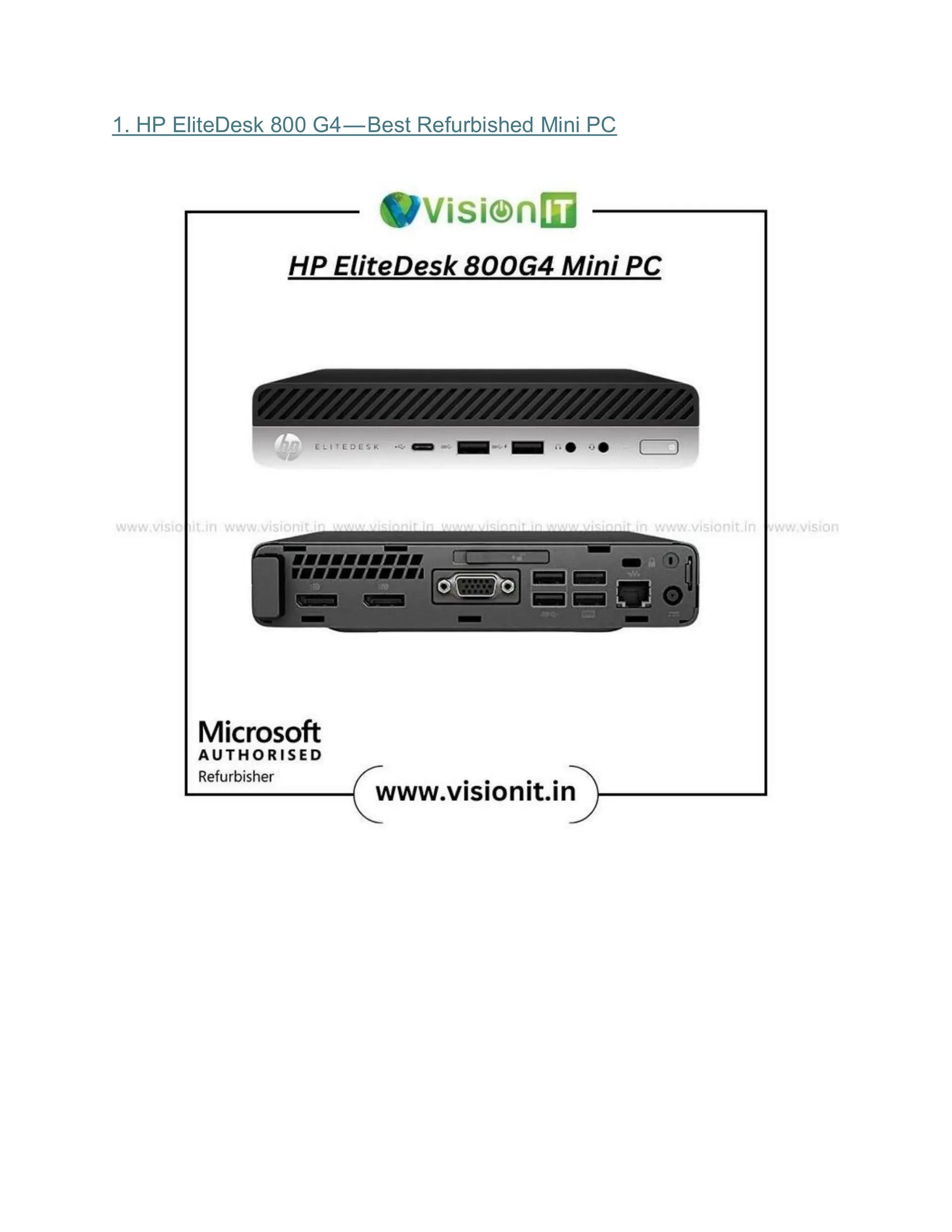 Best Refurbished Computer PCs in India - HP, Dell, Lenovo | Vision IT ...