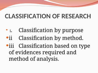 Research Classification Inforgraphics Comprehensive Guide to Research Concepts, Processes, and ...