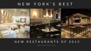 New York’s Best New Restaurants of 2015