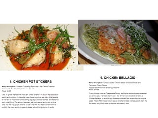 Best restaurant dishes cheesecakefactry