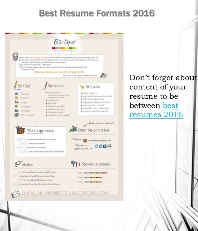 the best resume formats 2016