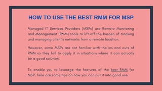 Best RMM for MSP 2025 | A Complete Guide | PPT