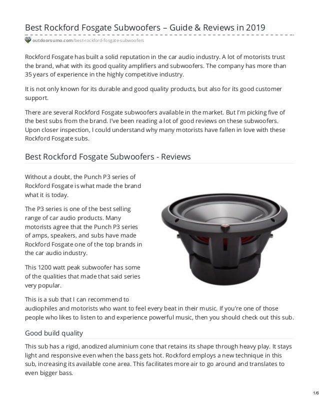 woofer rockford fosgate