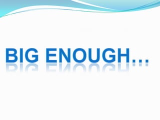 BIG ENOUGH…