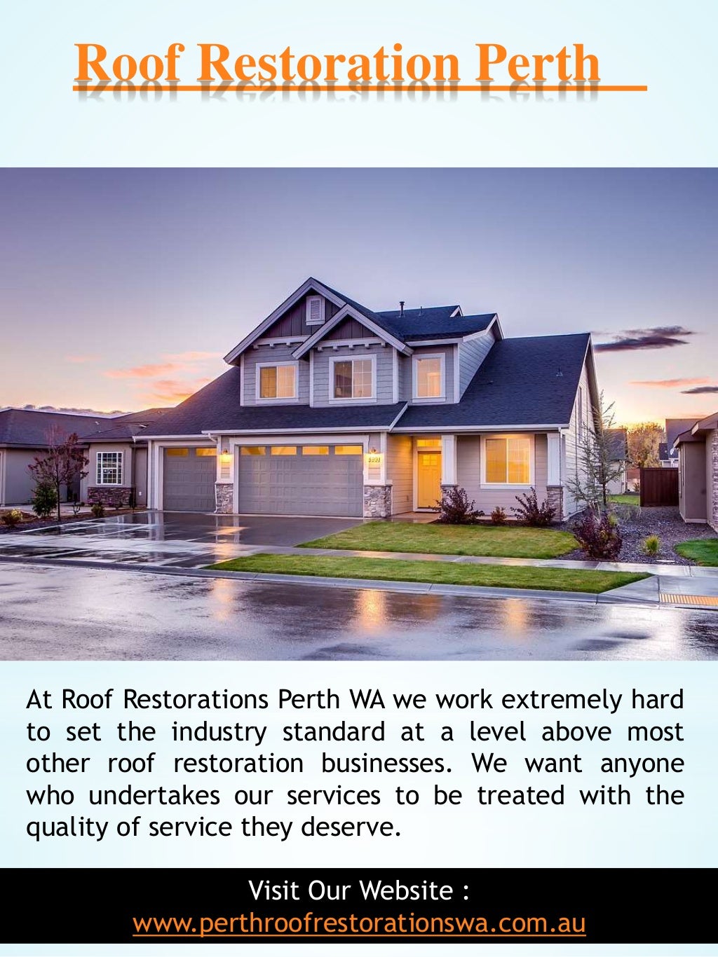 Best roof restoration company perth