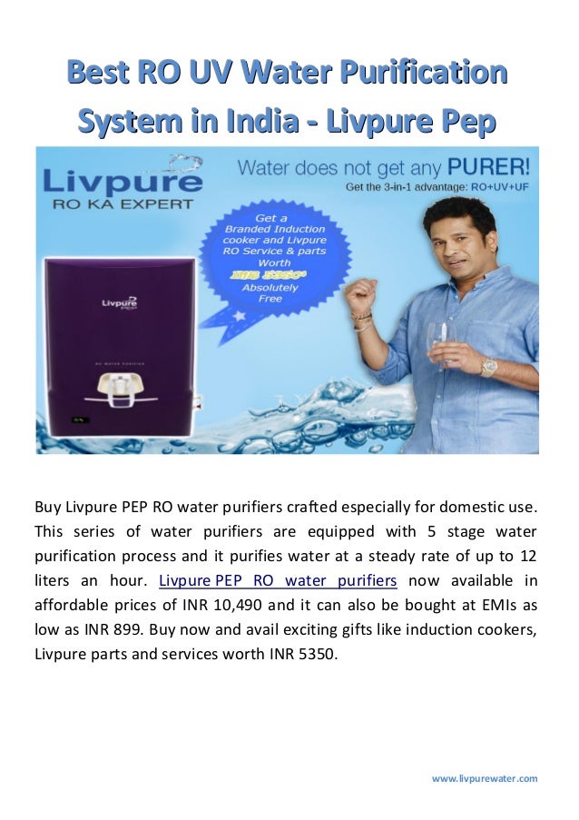 Best RO UV Water Purification System in India Livpure Pep