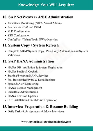Best SAP Basis Training Institute in Hyderabad – Mythri Institute of ...