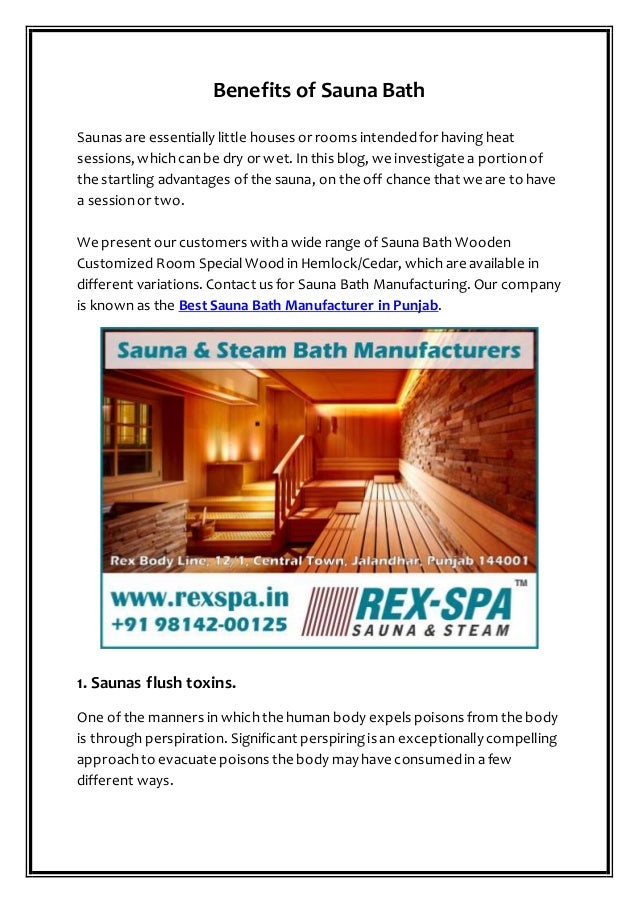 Best Sauna Bath Manufacturer In Punjab