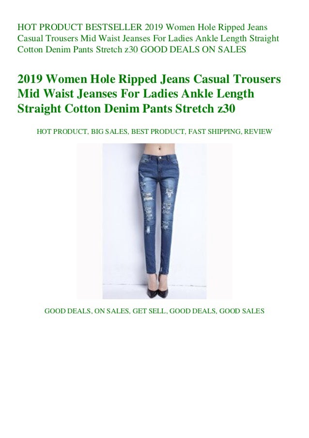 ankle length torn jeans