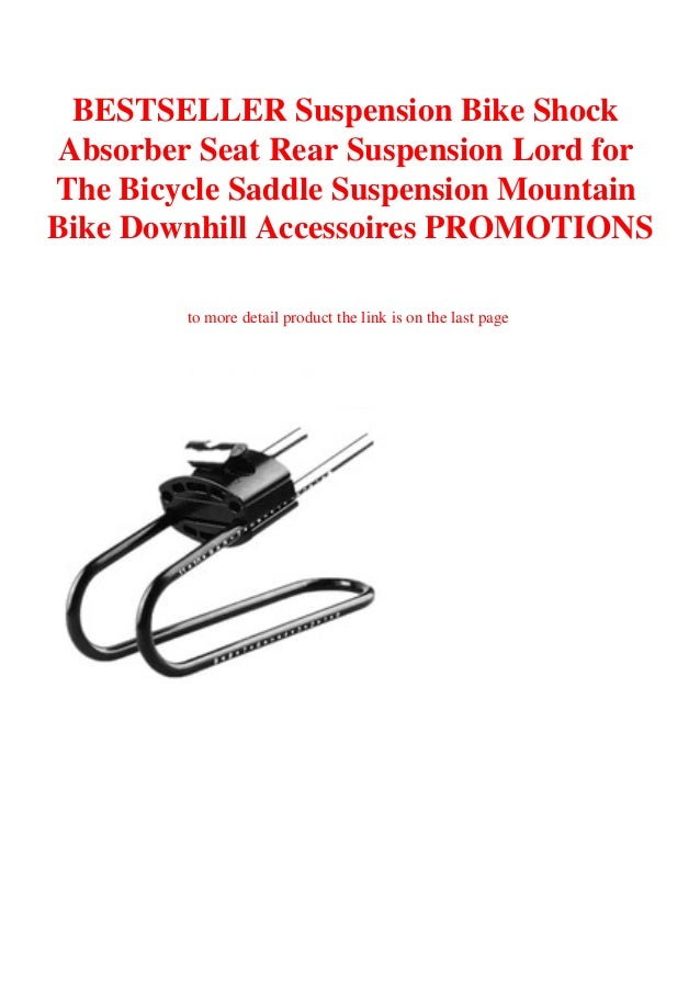 mountain bike seat suspension