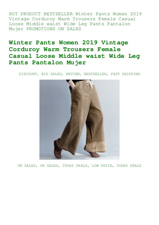 Bestseller Winter Pants Women 2019 Vintage Corduroy Warm Trousers Fem