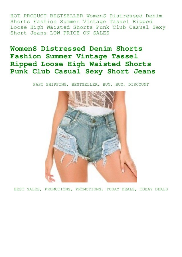 ladies distressed denim shorts