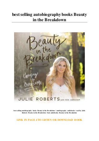 best selling autobiography books Beauty
in the Breakdown
best selling autobiography books Beauty in the Breakdown | autobiography audiobooks read by Julie
Roberts Beauty in the Breakdown | best audiobooks Beauty in the Breakdown
LINK IN PAGE 4 TO LISTEN OR DOWNLOAD BOOK
 