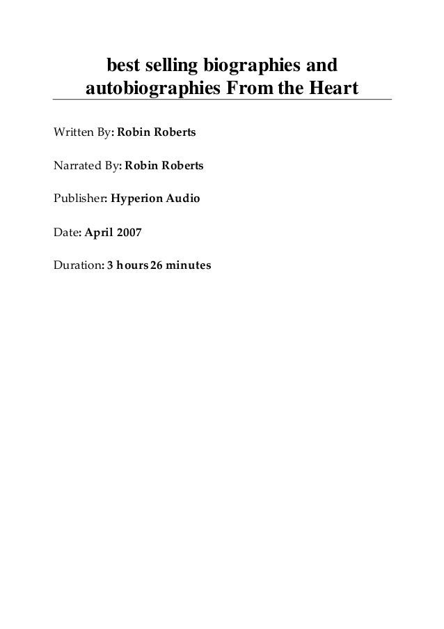 Best Selling Biographies And Autobiographies From The Heart