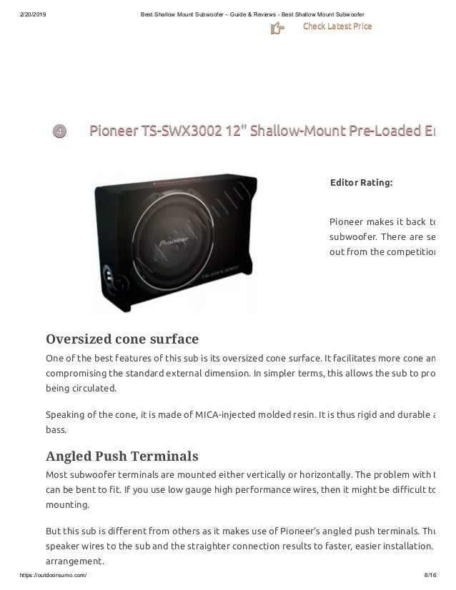 pioneer 16 inch subwoofer