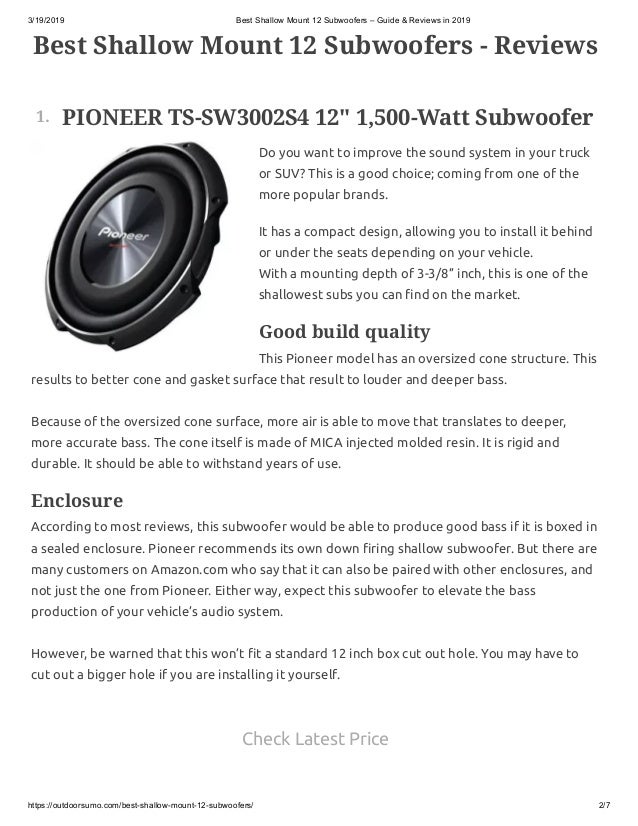 small 12 inch sub box