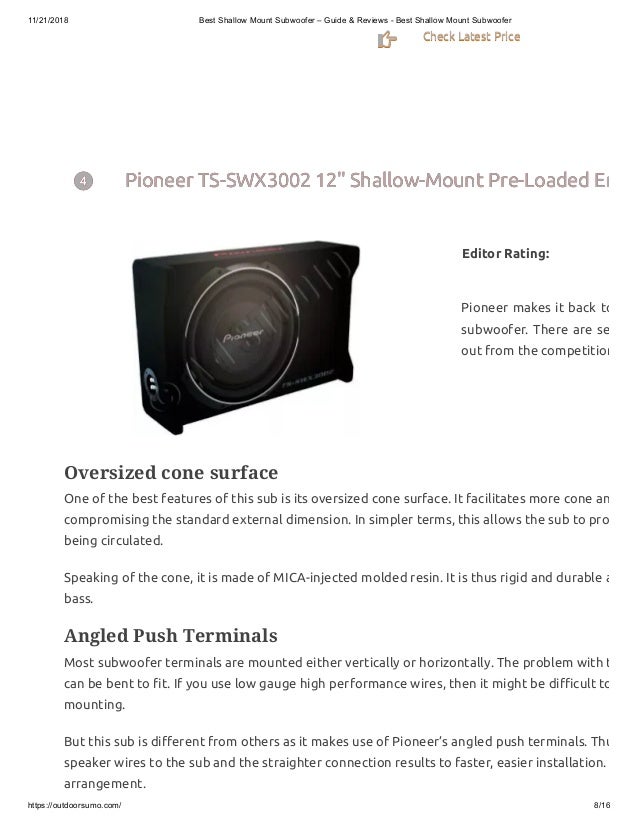 best shallow mount subwoofer 2018