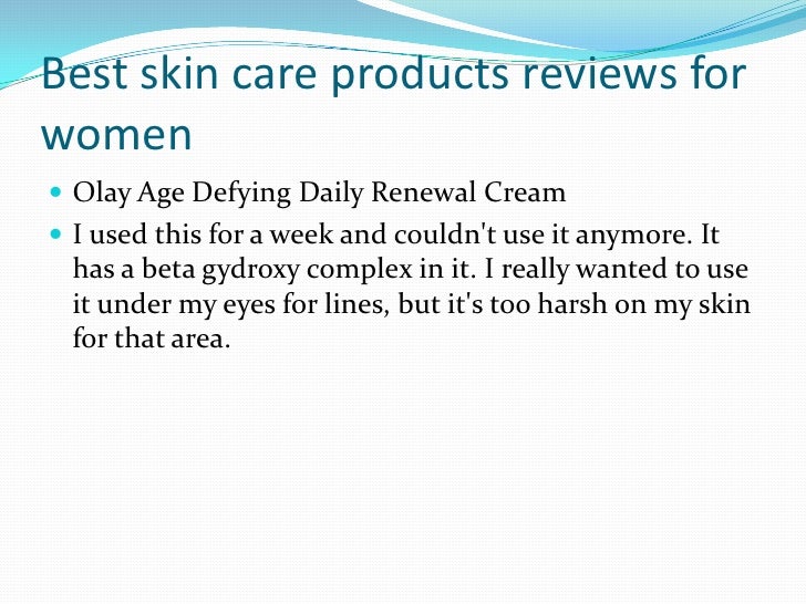 Best skin care products reviews