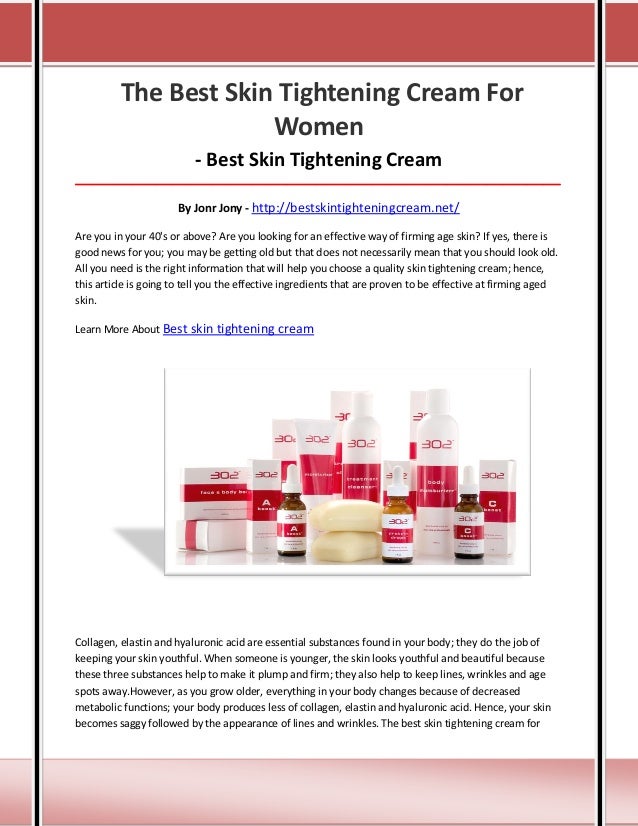 the best skin tightening cream