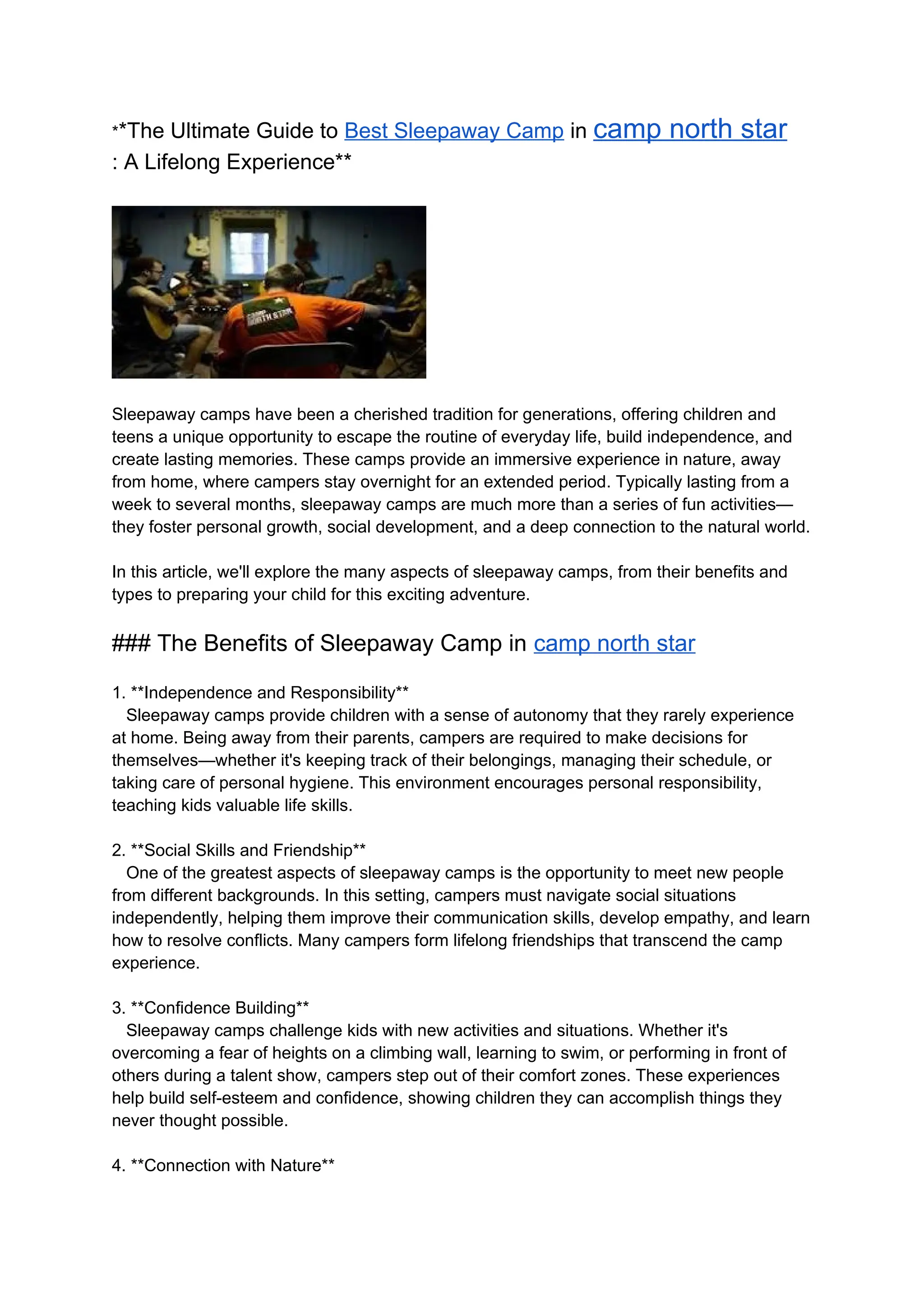 Best Sleepaway Camp (2).docxThe Ultimate Guide to Best Sleepaway Camp